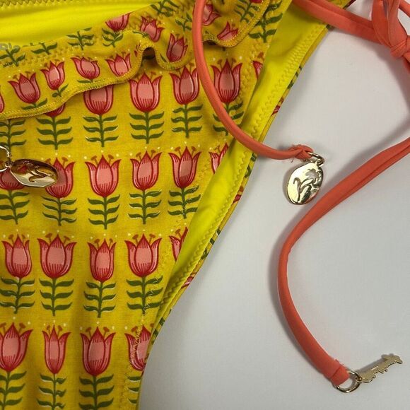 Blackbough "Tulip Time" Ruffled Halter Bikini Set - Large - Picture 10 of 10